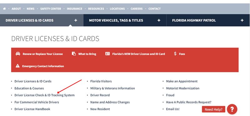 Haz click en la pestaña Verificación de licencia de conducir y sistema de seguimiento de identificación